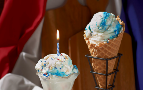 Ice Cream and American Flag