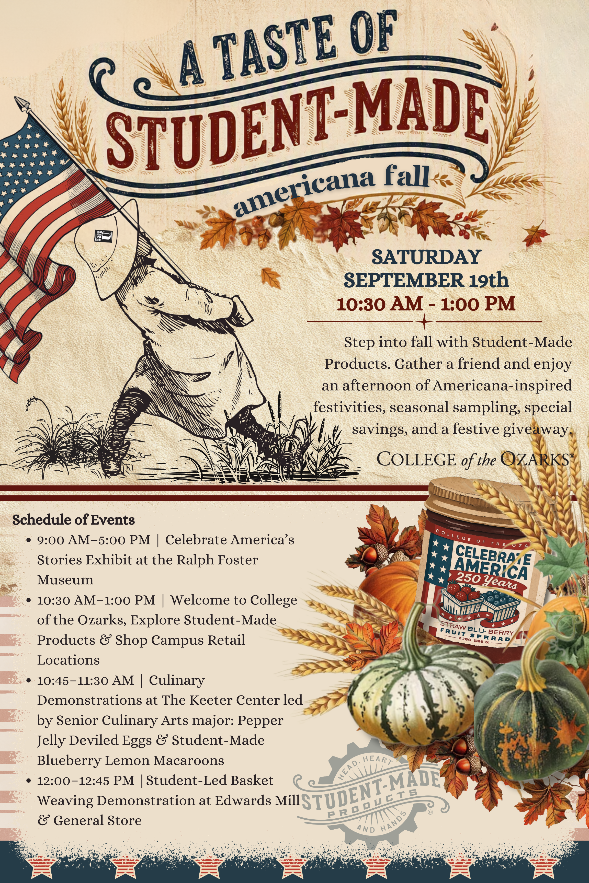 A Taste of Student-Made Schedule of Events